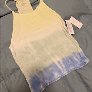 American Eagle Outfitters Yellow and Blue Ombre Tank Top